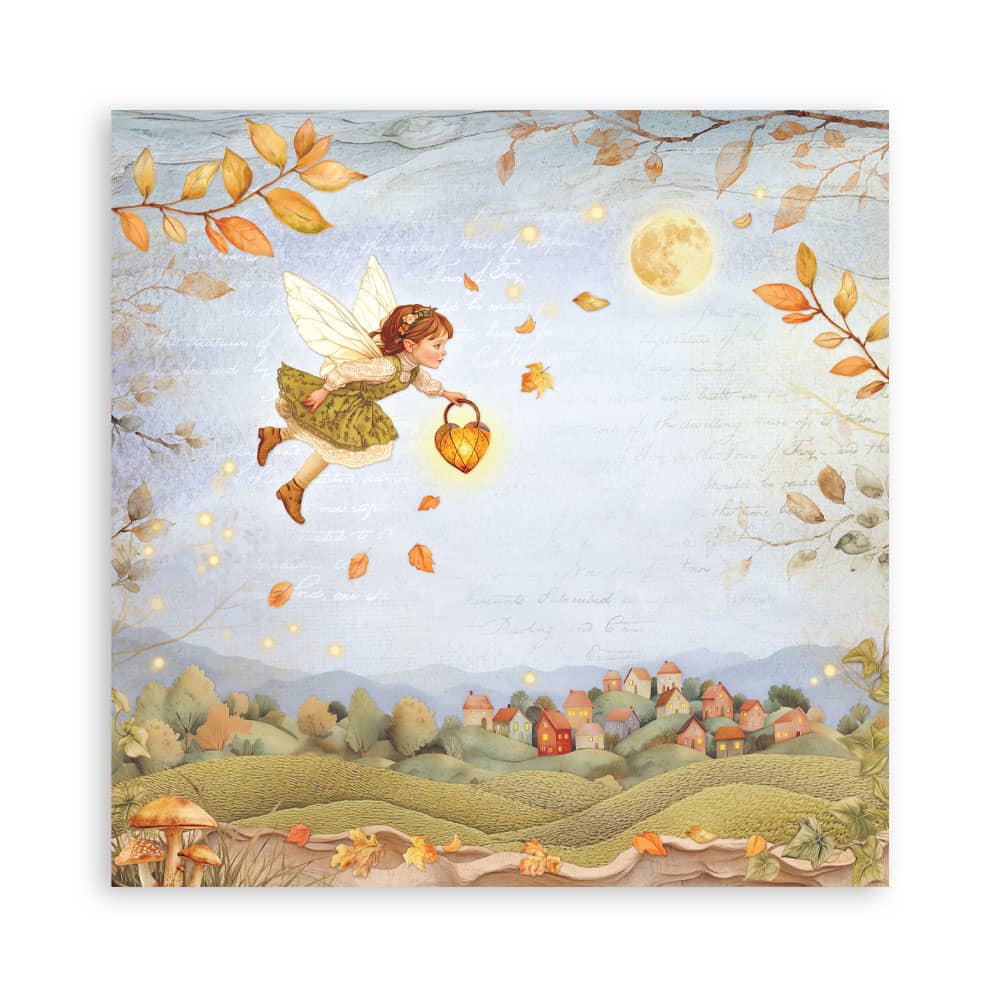 Scrapbookingpapper - Whispering Woods - Double faced - 7 - Stamperia - Tidformera