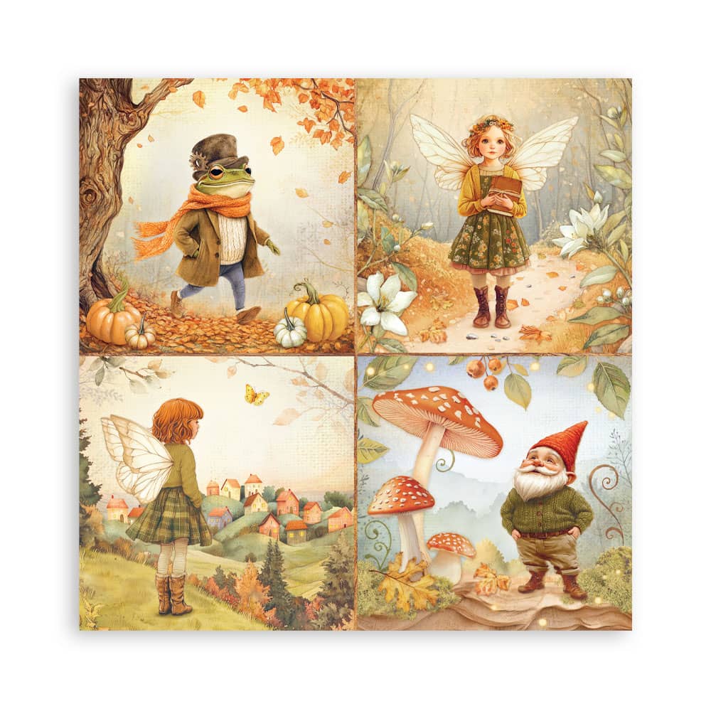 Scrapbookingpapper - Whispering Woods - Double faced - 25 - Stamperia - Tidformera
