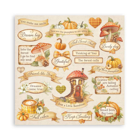 Scrapbookingpapper - Whispering Woods - Double faced - 2 - Stamperia - Tidformera