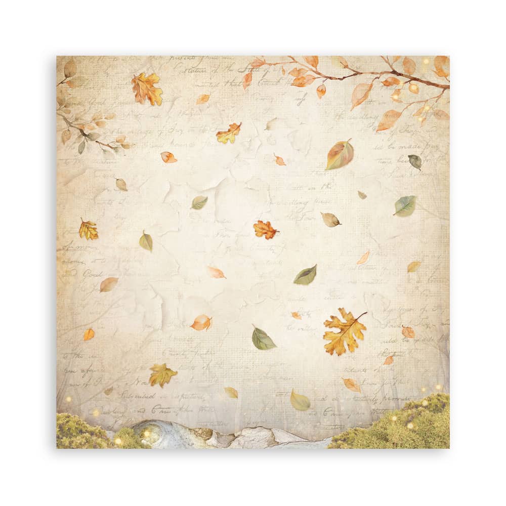Scrapbookingpapper - Whispering Woods - Double faced - 23 - Stamperia - Tidformera