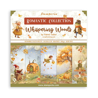 Scrapbookingpapper - Whispering Woods - Double faced - 1 - Stamperia - Tidformera