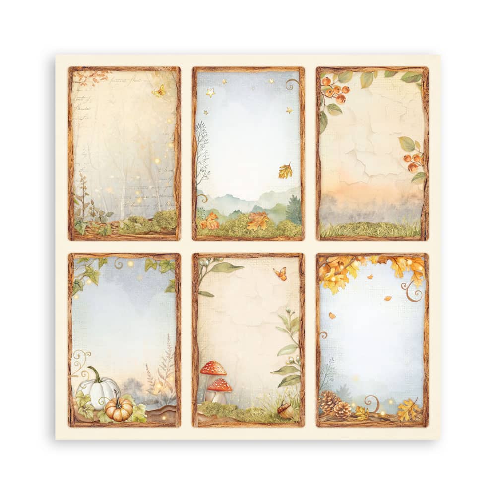 Scrapbookingpapper - Whispering Woods - Double faced - 29 - Stamperia - Tidformera