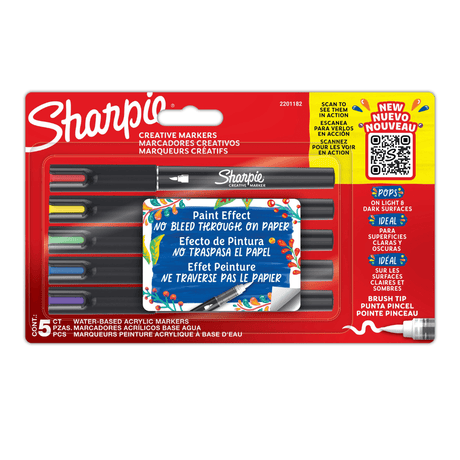 Sharpie Creative Markers Brush tip - 5 - pack - 1 - Sharpie - Tidformera