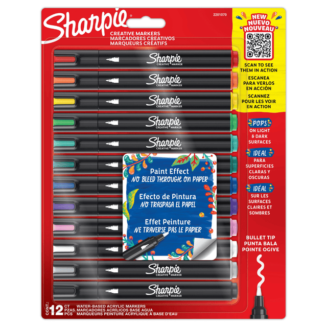 Sharpie Creative Markers Bullet tip - 12 - pack - 1 - Sharpie - Tidformera