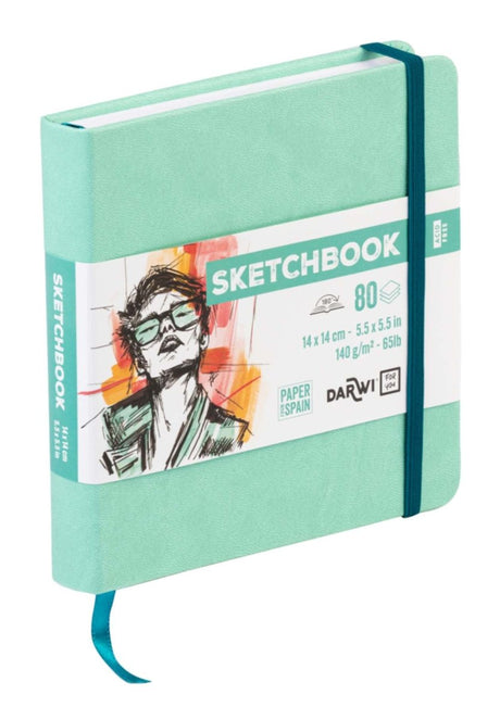 Sketchbook 14 x 14 - Mint green - 2 - Darwi - Tidformera