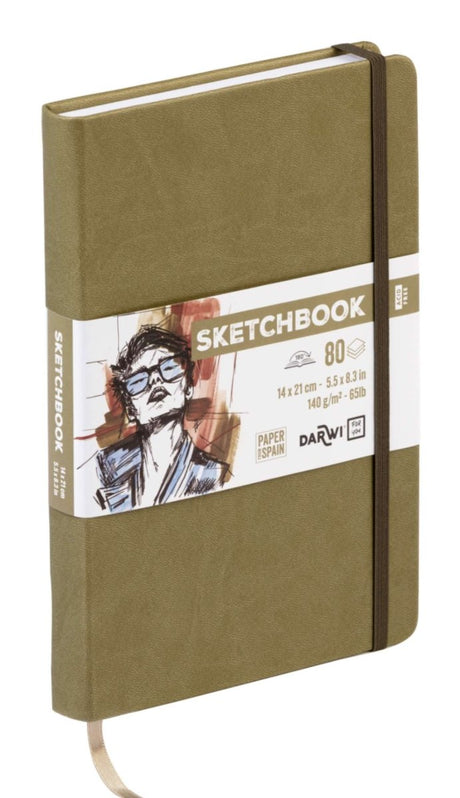 Sketchbook A5 - Khaki - 2 - Darwi - Tidformera
