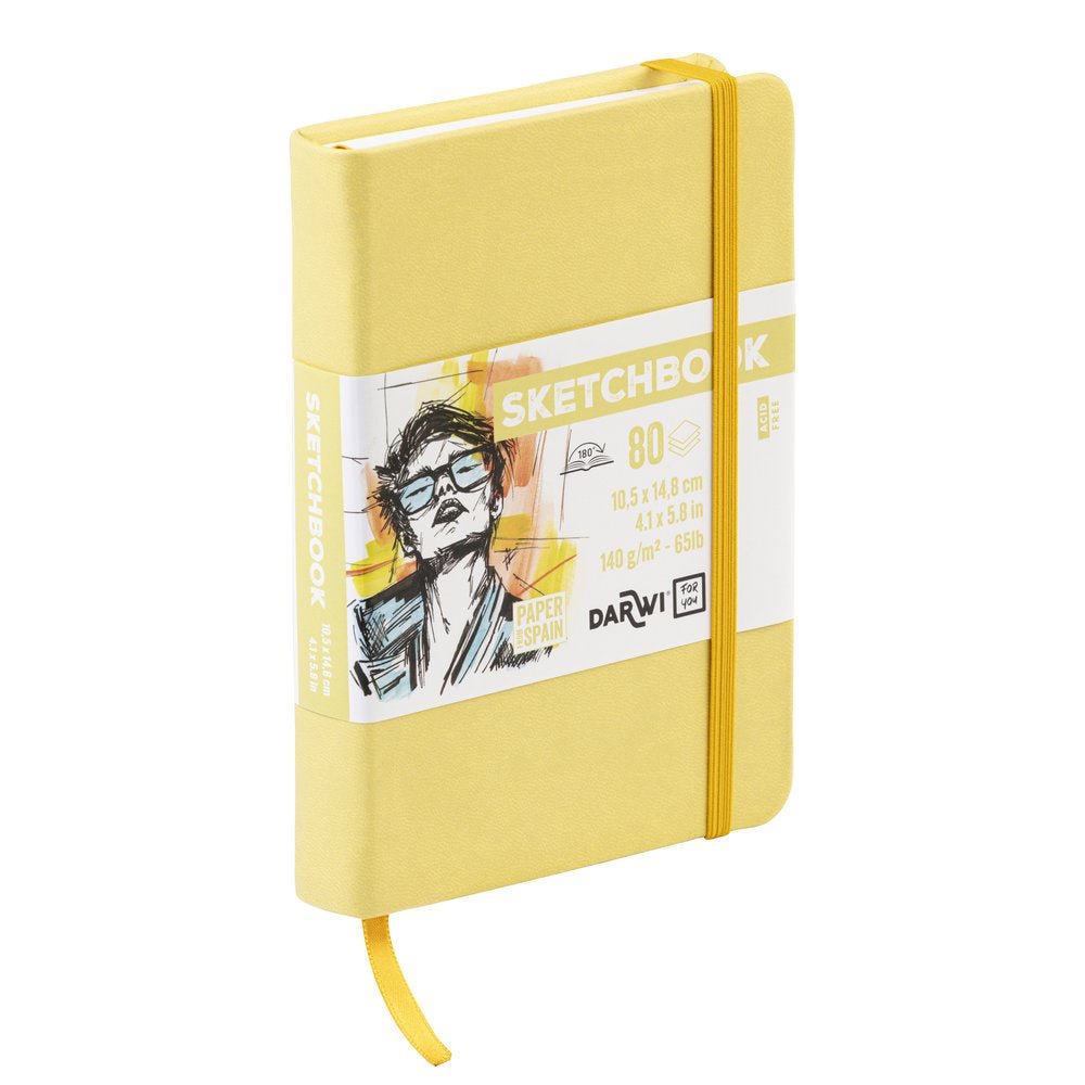 Sketchbook A6 - Soft Yellow - 2 - Darwi - Tidformera