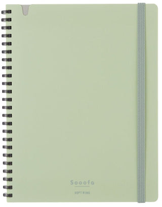 Spiralblock Sooofa B6 Rutat - Green - 1 - Kokuyo - Tidformera