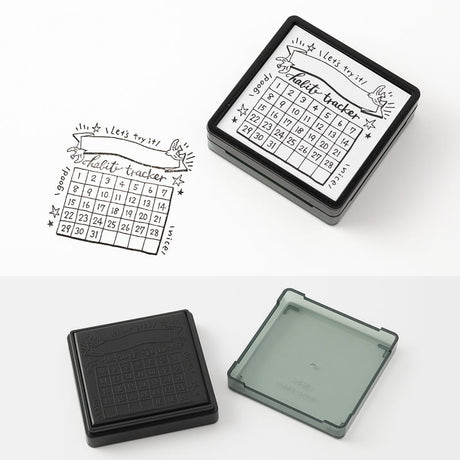 Stämpel Paintable Stamp Pre-inked - Habit Tracker - 2 - Midori - Tidformera