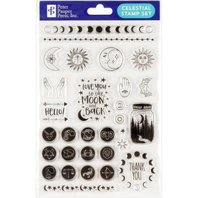 Stamp set Clear stamps Kalender - Celestial - 1 - Peter Pauper Press - Tidformera