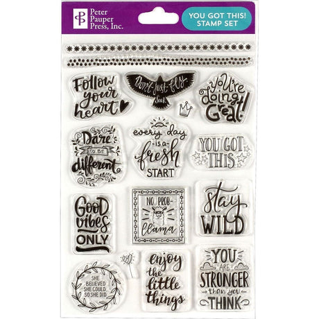 Stamp set Clear stamps Kalender - You got this! - 1 - Peter Pauper Press - Tidformera