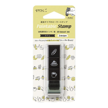 Stämpel Paintable Stamp Roller - Café - 1 - Midori - Tidformera