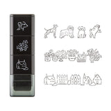 Stämpel Paintable Stamp Roller - Dog & Landscape - 2 - Midori - Tidformera