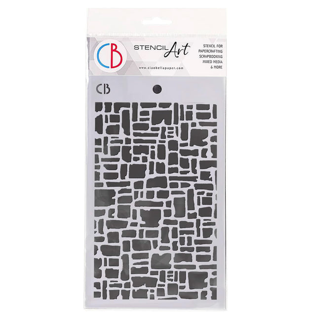 Stencil Art 12,5 x 20 cm - Abstract Bricks - 1 - Ciao Bella - Tidformera