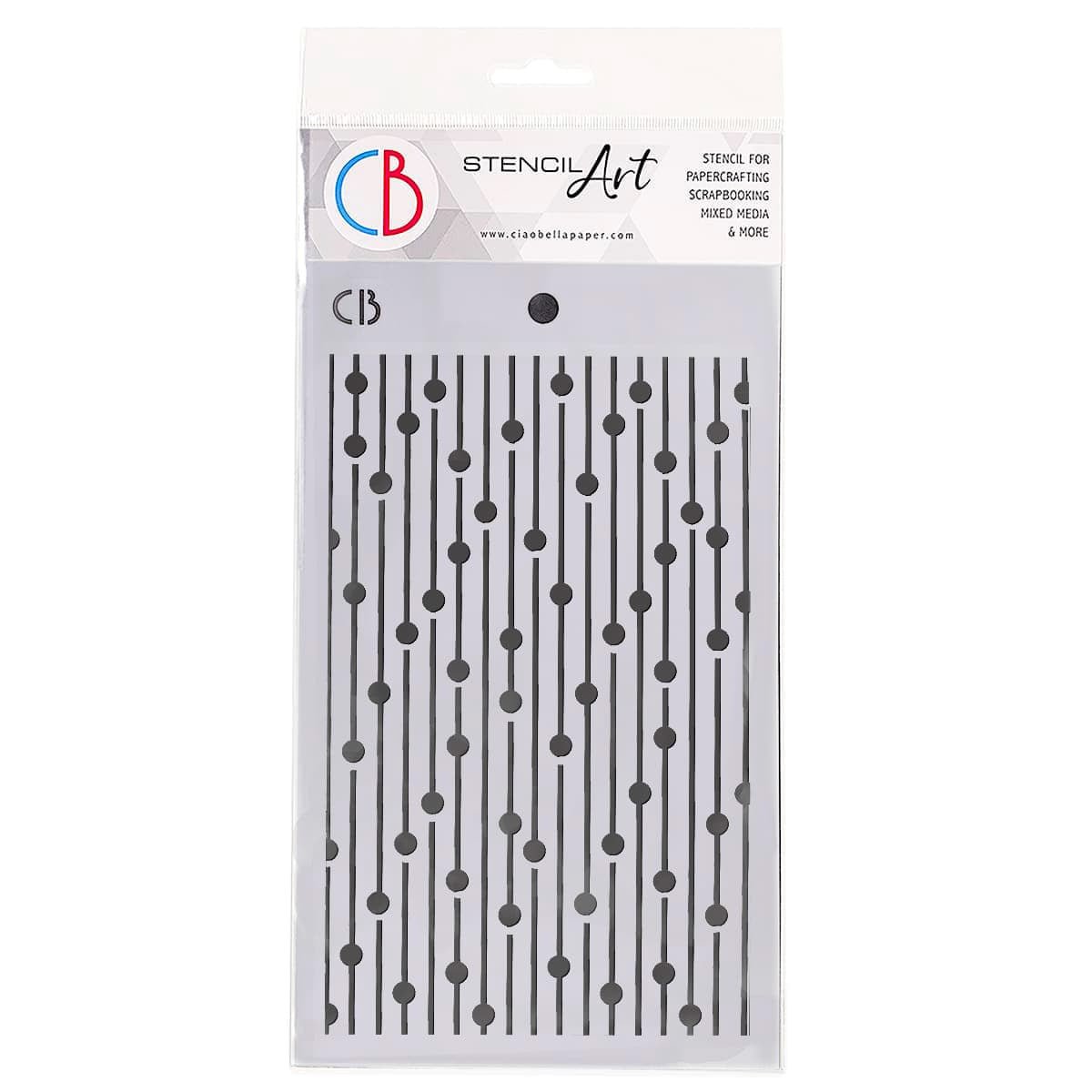 Stencil Art 12,5 x 20 cm - Bead Curtain - 1 - Ciao Bella - Tidformera