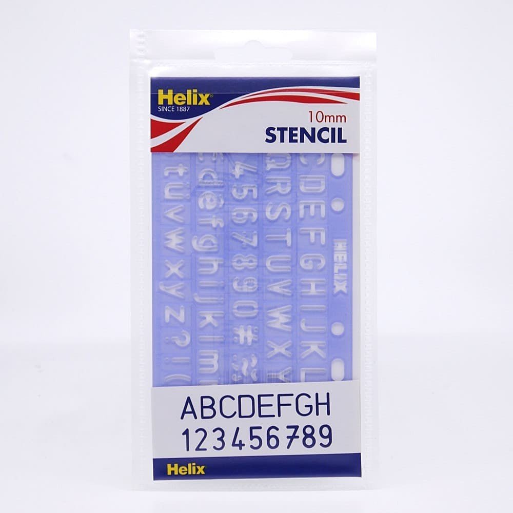 Stencil Bokstäver Siffror Liten - Helix - Tidformera