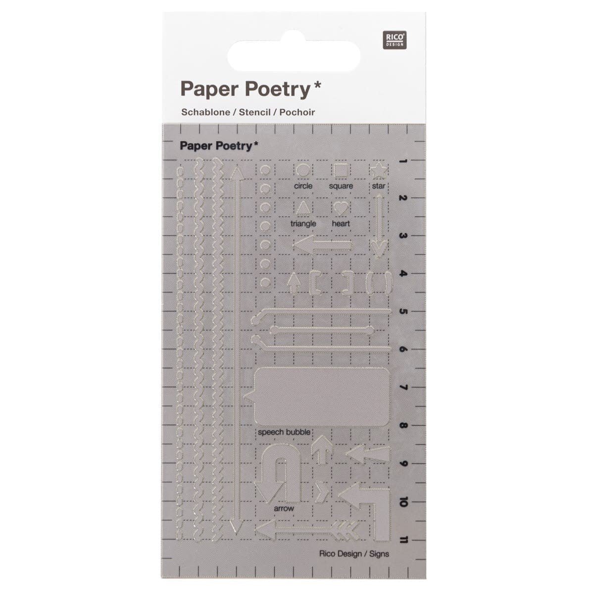 Stencil Paper Poetry Liten - Arrows - Rico Design - Tidformera