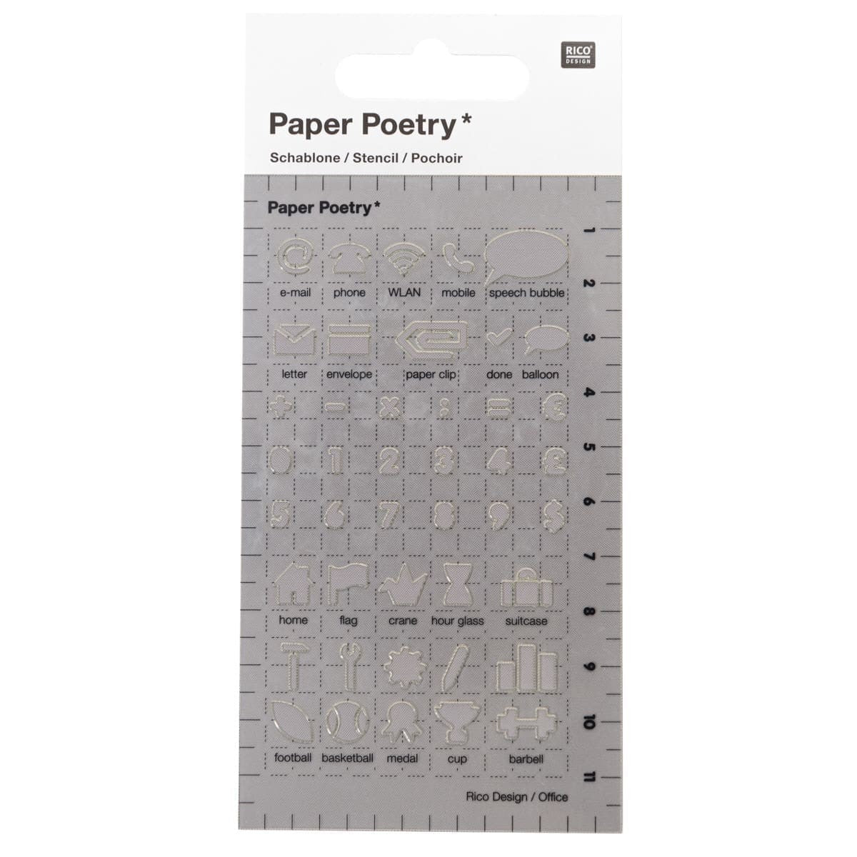 Stencil Paper Poetry Liten - Office - Rico Design - Tidformera