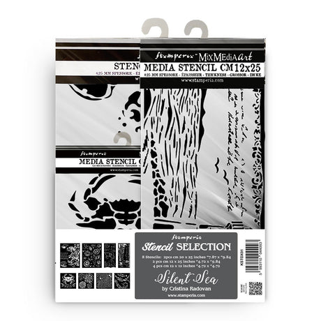 Stencil Selection - Silent Sea - 1 - Stamperia - Tidformera