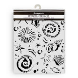 Stencil Selection - Silent Sea - 9 - Stamperia - Tidformera