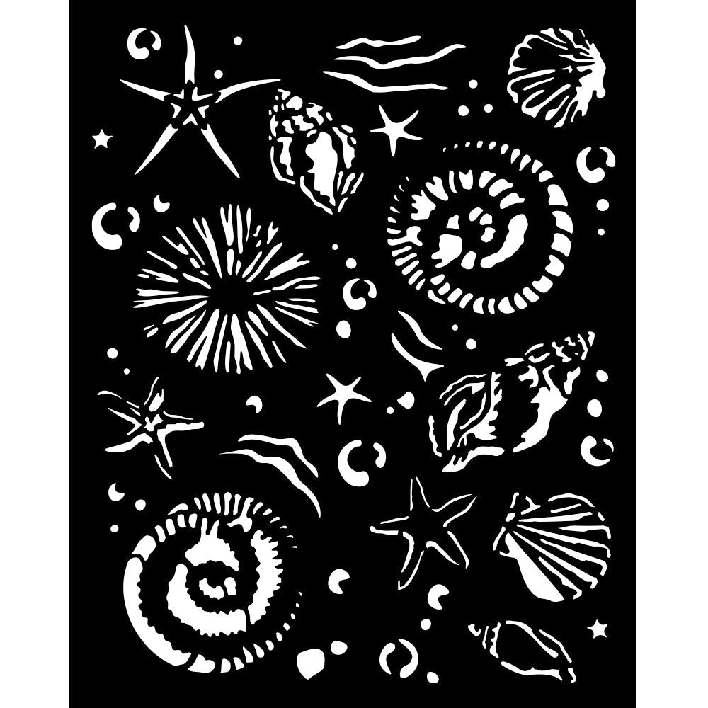 Stencil Selection - Silent Sea - 3 - Stamperia - Tidformera