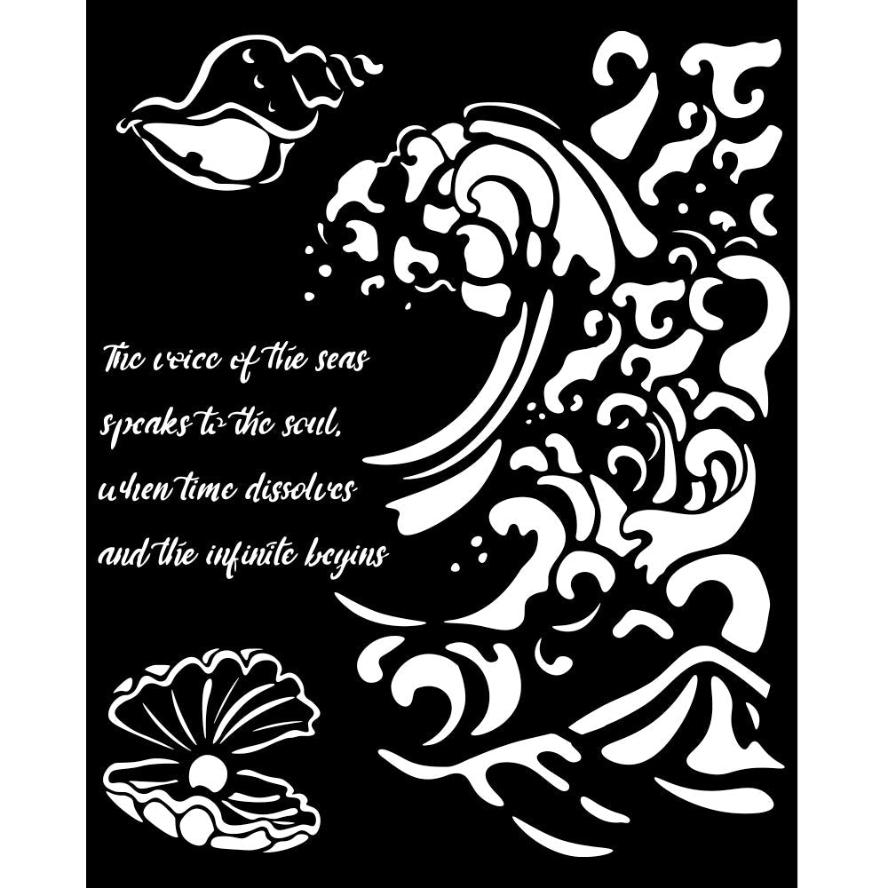 Stencil Selection - Silent Sea - 2 - Stamperia - Tidformera