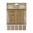Stencil Tim Holtz 5 - pack - 1 - Tim Holtz - Tidformera