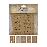 Stencil Tim Holtz 5 - pack - 1 - Tim Holtz - Tidformera