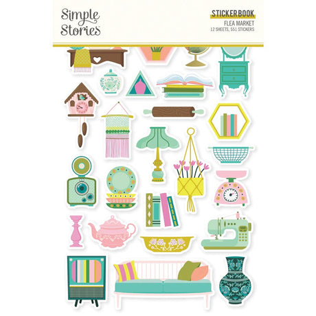 Sticker book - Flea Market - Simple Stories - Tidformera