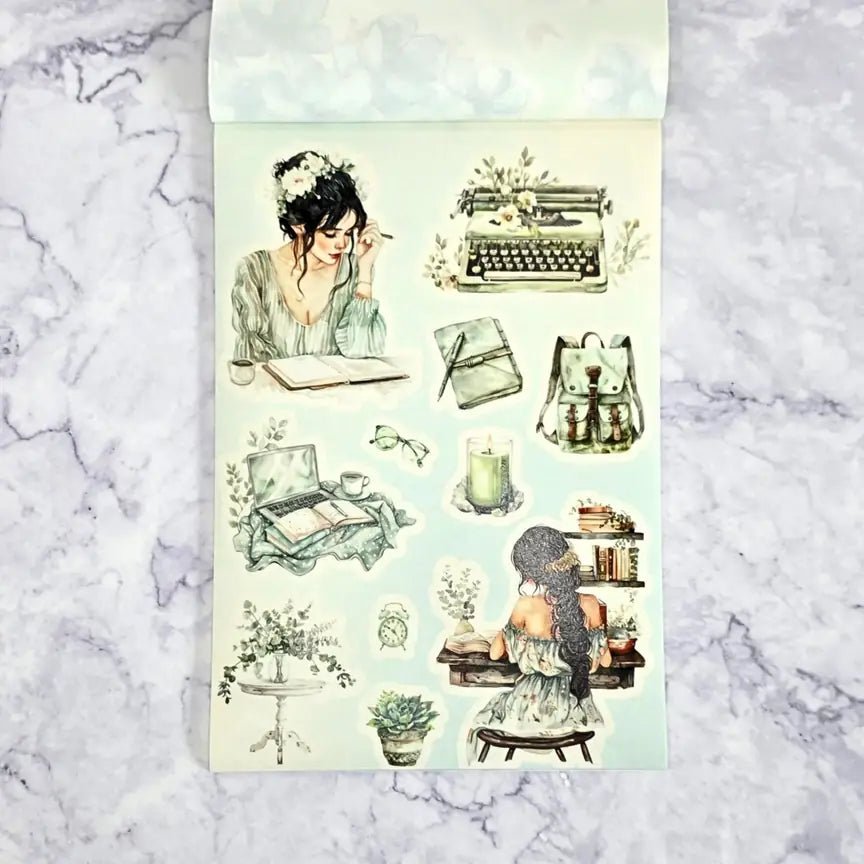 Sticker book - Mimmilä - Floral desk - 4 - MIC & MIM Premium Paper Shop - Tidformera