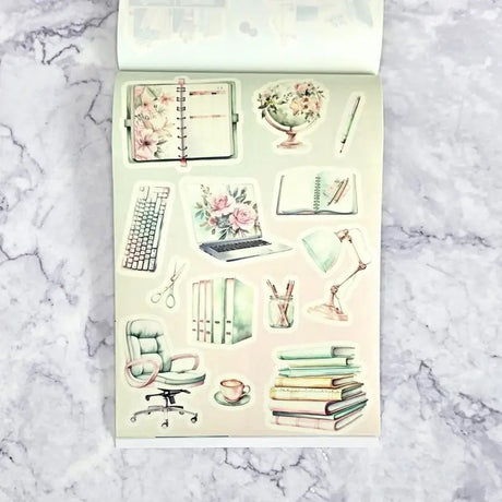 Sticker book - Mimmilä - Floral desk - 13 - MIC & MIM Premium Paper Shop - Tidformera