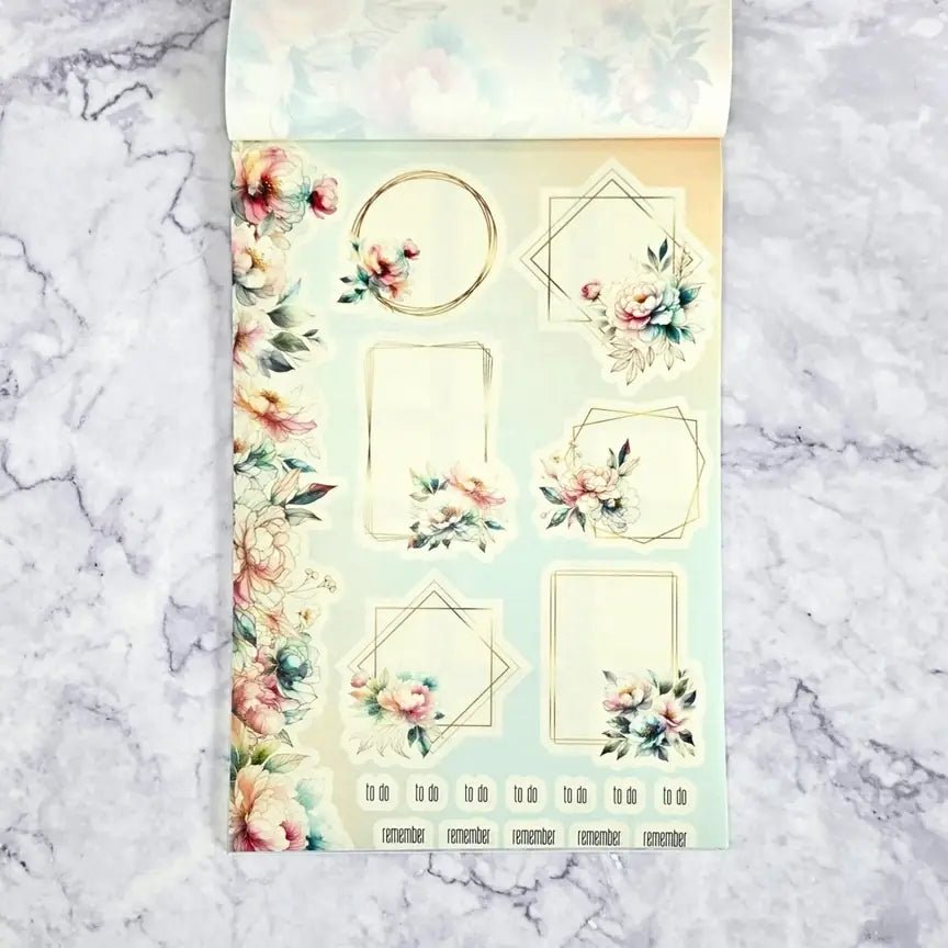 Sticker book - Mimmilä - Floral desk - 6 - MIC & MIM Premium Paper Shop - Tidformera