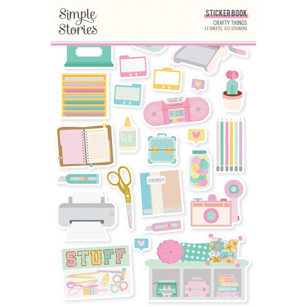 Sticker book Simple Vintage - Crafty things - 1 - Simple Stories - Tidformera