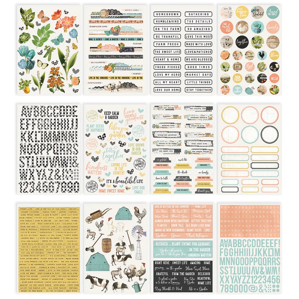 Sticker book Simple Vintage Farmhouse garden - Simple Stories - Tidformera