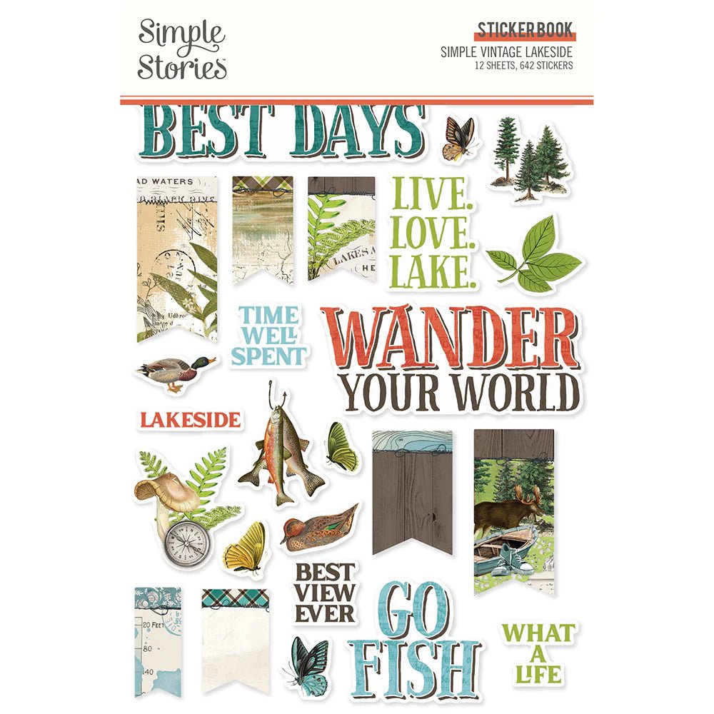 Sticker book Simple Vintage Lakeside - Simple Stories - Tidformera