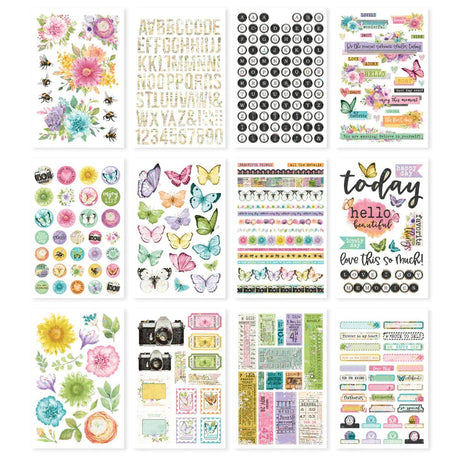 Sticker book Simple Vintage Life in bloom - 2 - Simple Stories - Tidformera