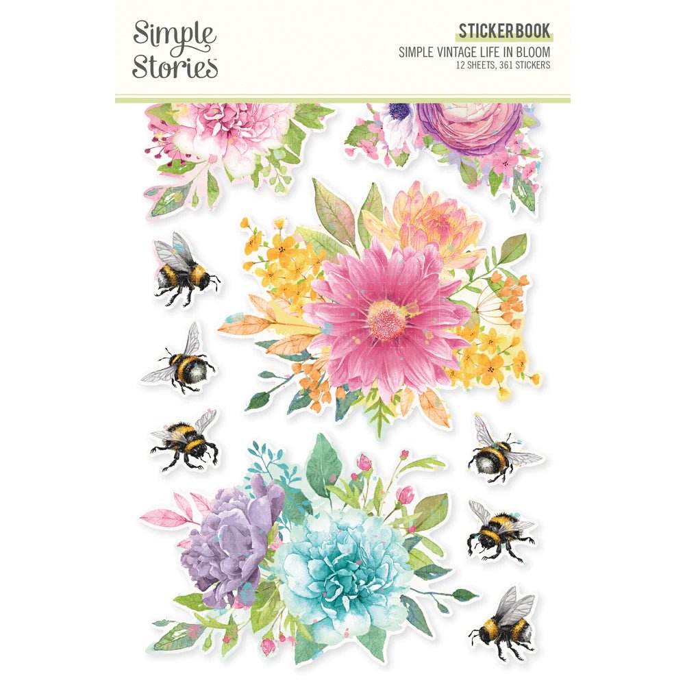 Sticker book Simple Vintage Life in bloom - Simple Stories - Tidformera