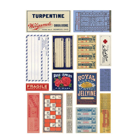 Sticker book Simple Vintage - Linen Market - 2 - Simple Stories - Tidformera
