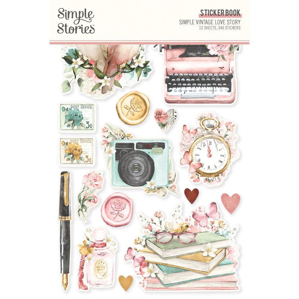 Sticker book Simple Vintage Love Story - Simple Stories - Tidformera