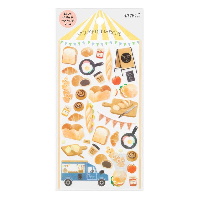 STICKER MARCHÉ - Bread - Midori - Tidformera