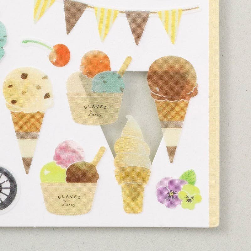 STICKER MARCHÉ - Ice cream - Midori - Tidformera