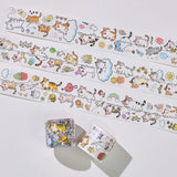Sticker Pet Tape - Pre-cut - 40 mm - Kitty Cascade - 1 - Washi Tape Shop - Tidformera