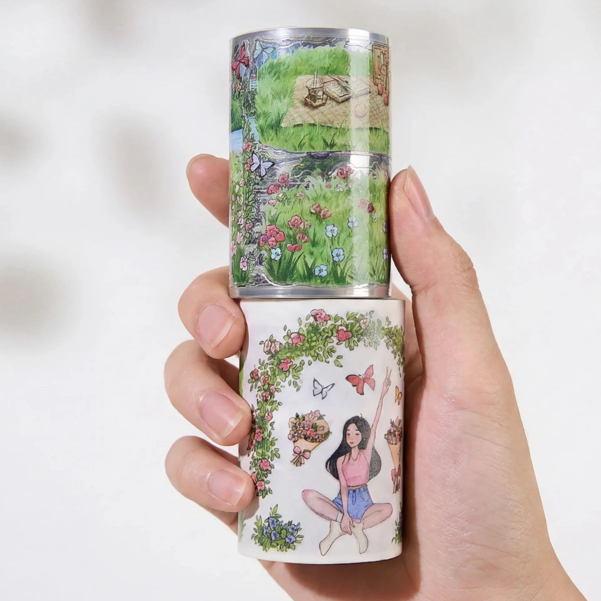 Sticker Pet Tape - Pre-cut 70 mm - Urban Grove - 2 - Washi Tape Shop - Tidformera