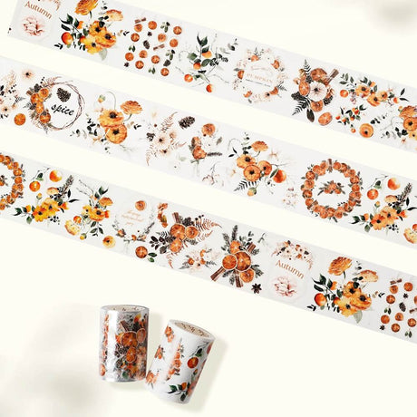 Sticker Pet Tape - Pre - cut - Autumn Spice - 60 mm - 2 - Washi Tape Shop - Tidformera