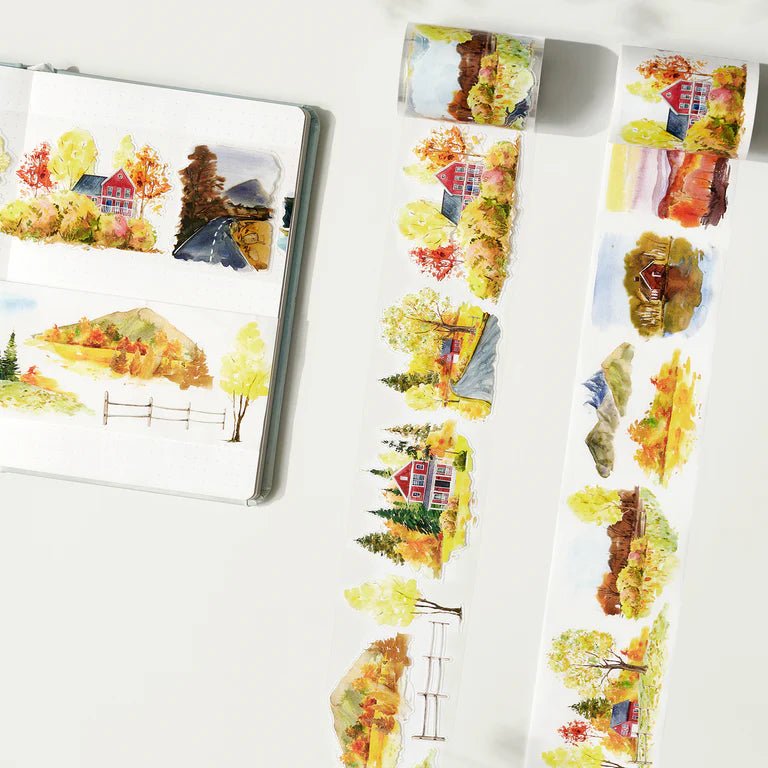 Sticker Pet Tape - Pre - cut - Autumn Symphony - 60 mm - Washi Tape Shop - Tidformera