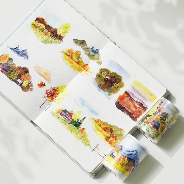 Sticker Pet Tape - Pre - cut - Autumn Symphony - 60 mm - Washi Tape Shop - Tidformera