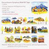 Sticker Pet Tape - Pre - cut - Autumn Symphony - 60 mm - Washi Tape Shop - Tidformera