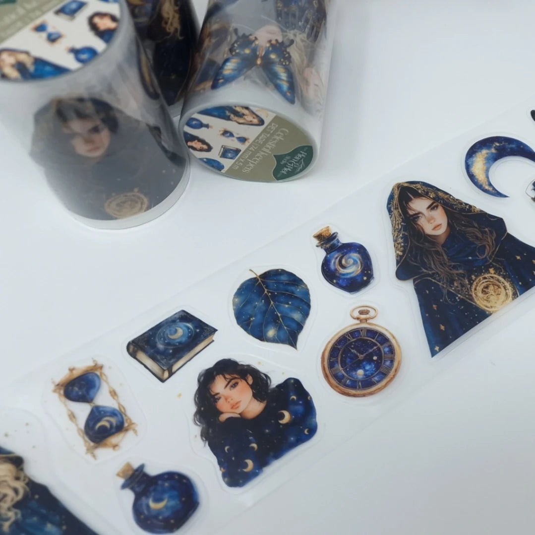 Sticker Pet Tape - Pre - cut - Celestial Keepers - 74 mm - 3 - Plan & Plot Studio - Tidformera