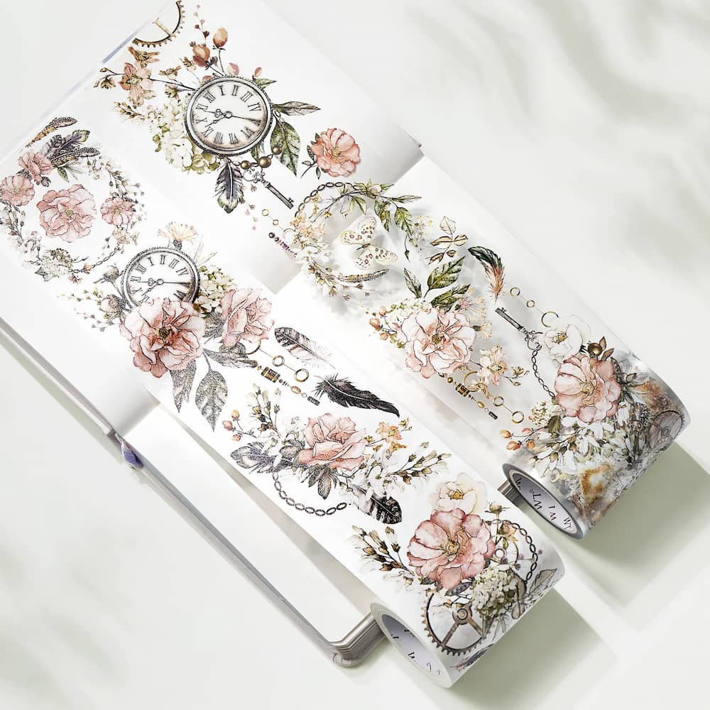 Sticker Pet Tape - Pre - cut - Floral Chronicles - 65 mm - 4 - Washi Tape Shop - Tidformera