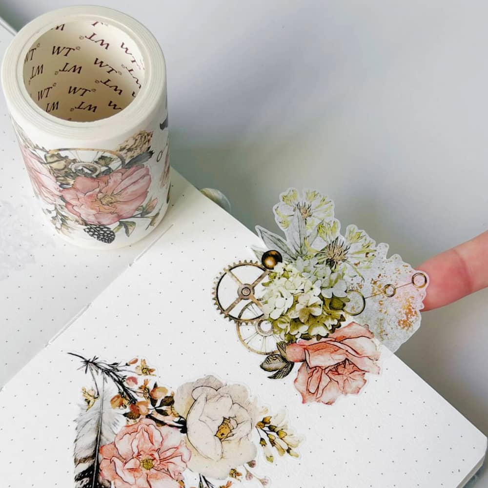 Sticker Pet Tape - Pre - cut - Floral Chronicles - 65 mm - 5 - Washi Tape Shop - Tidformera